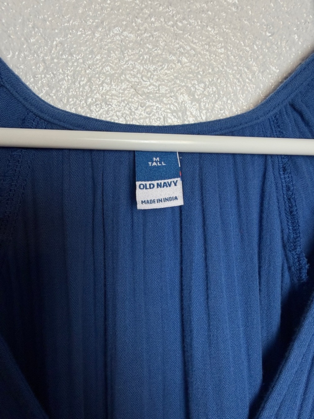 Old Navy Crinkle Crepe Maxi Swing Dress Blue Medium Tall - Picture 5 of 11